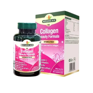 Collagen Beauty Formula H/90V NATURES AID Collagen & vi chất hỗ trợ đẹp da tóc móng