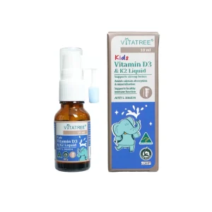 Vitamin D3 & K2 Liquid Spray H/10ML VITATREE Bổ sung D3 K2 hỗ trợ hấp thu canxi cho trẻ nhỏ (dạng xịt)